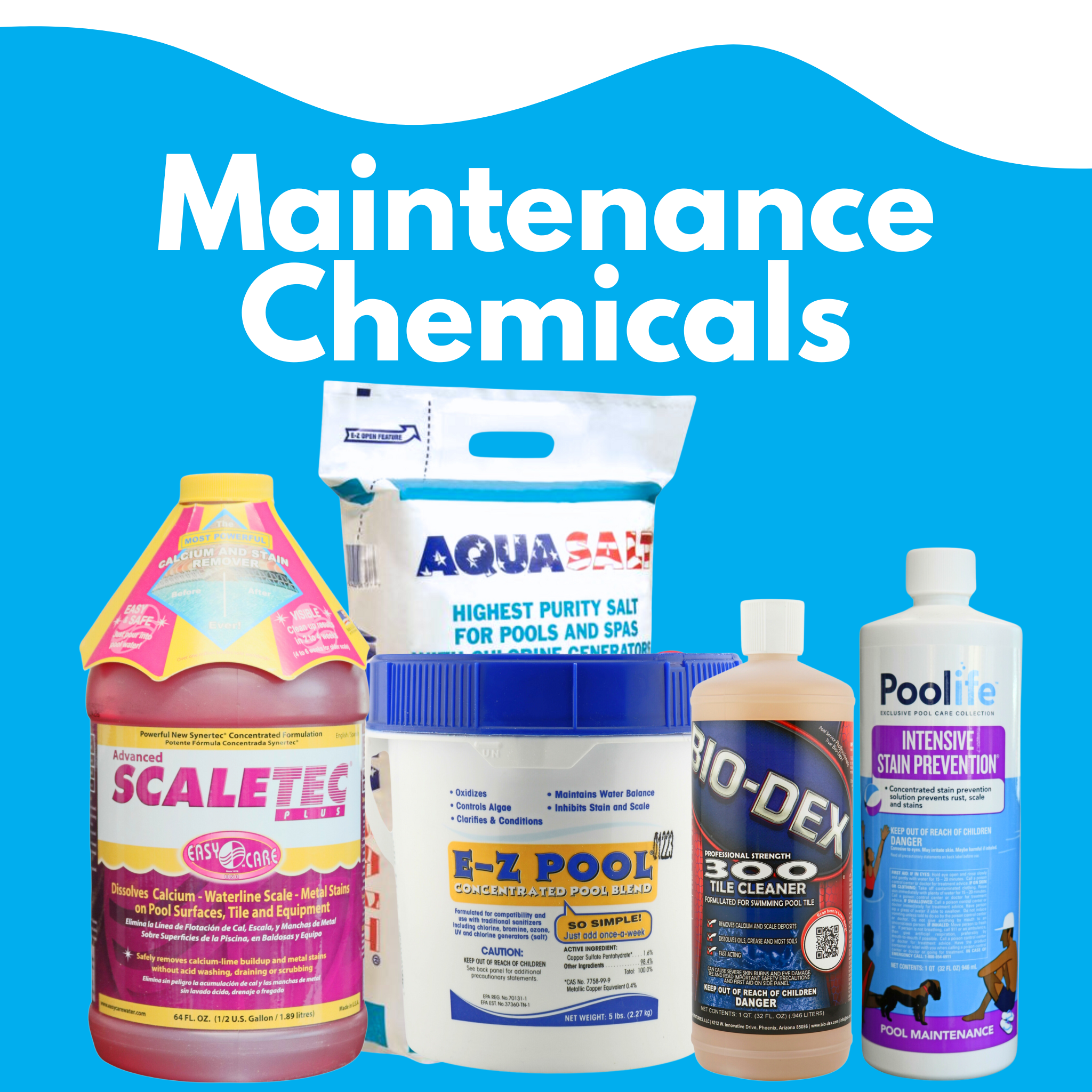 Maintenance Chemicals - Simplified Pools