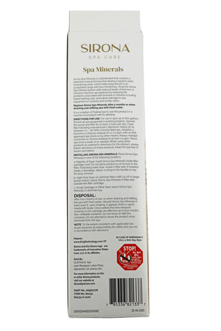 Sirona® Spa Minerals Back