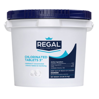 25 lb 3" Chlorinated Tabs Unwrapped Pail
