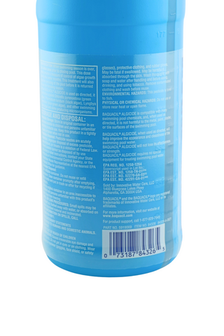 Baquacil Algicide Treatment Back